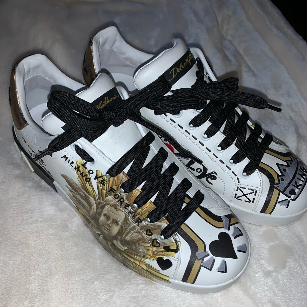 Dolce & Gabbana Amore est Vitae Printed Sneakers